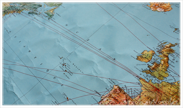 grande carte du monde AIR FRANCE エールフランスの大きな大きな世界地図 フランスアンティーク_d0184921_15050166.jpg