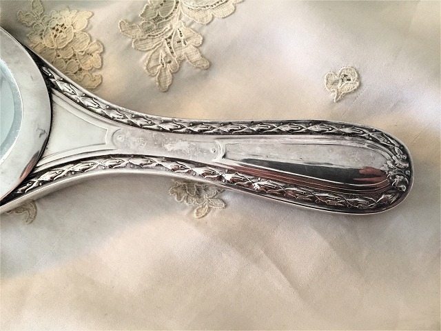 シルバープレート手鏡とヘアブラシのセット6 : スペイン