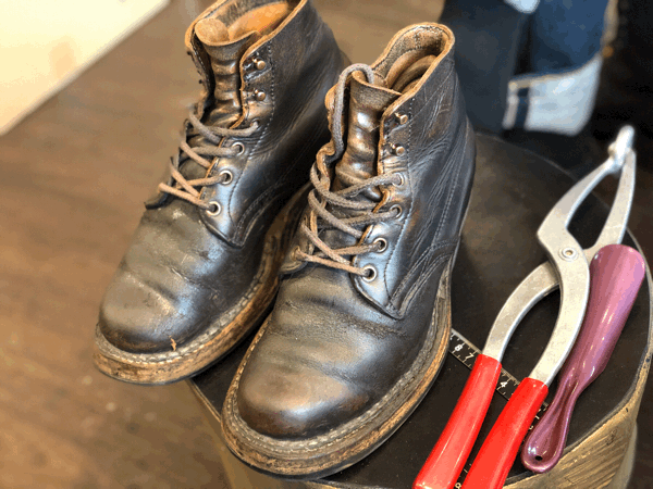 ホワイツブーツ 靴磨き コバ磨き ワークブーツのお手入れ 靴とバッグの修理店グレイズブラン