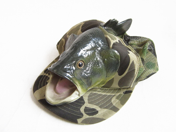 3D魚付き迷彩キャップ・ヘラジカ ヘッド付きメッシュキャップ : 札幌の ...