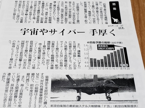 大軍拡を斬る!2020年度防衛予算 1.18分析会へ_a0336146_21315993.jpg