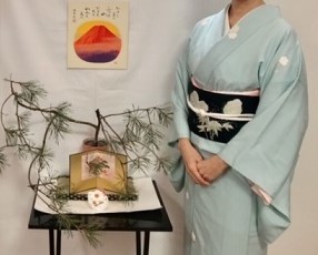 NYのお客様から初釜便り・お手製の花びら餅。_f0181251_13135392.jpeg