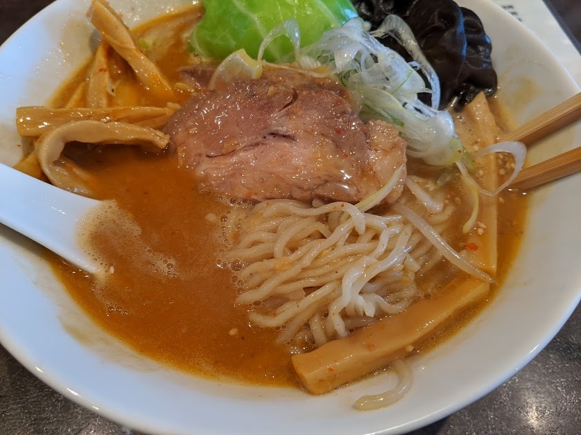 10周年 旨辛みそ+メンマ 麺や麗 26回目(千歳市高台4:2020年5杯目)_f0397261_07331053.jpg