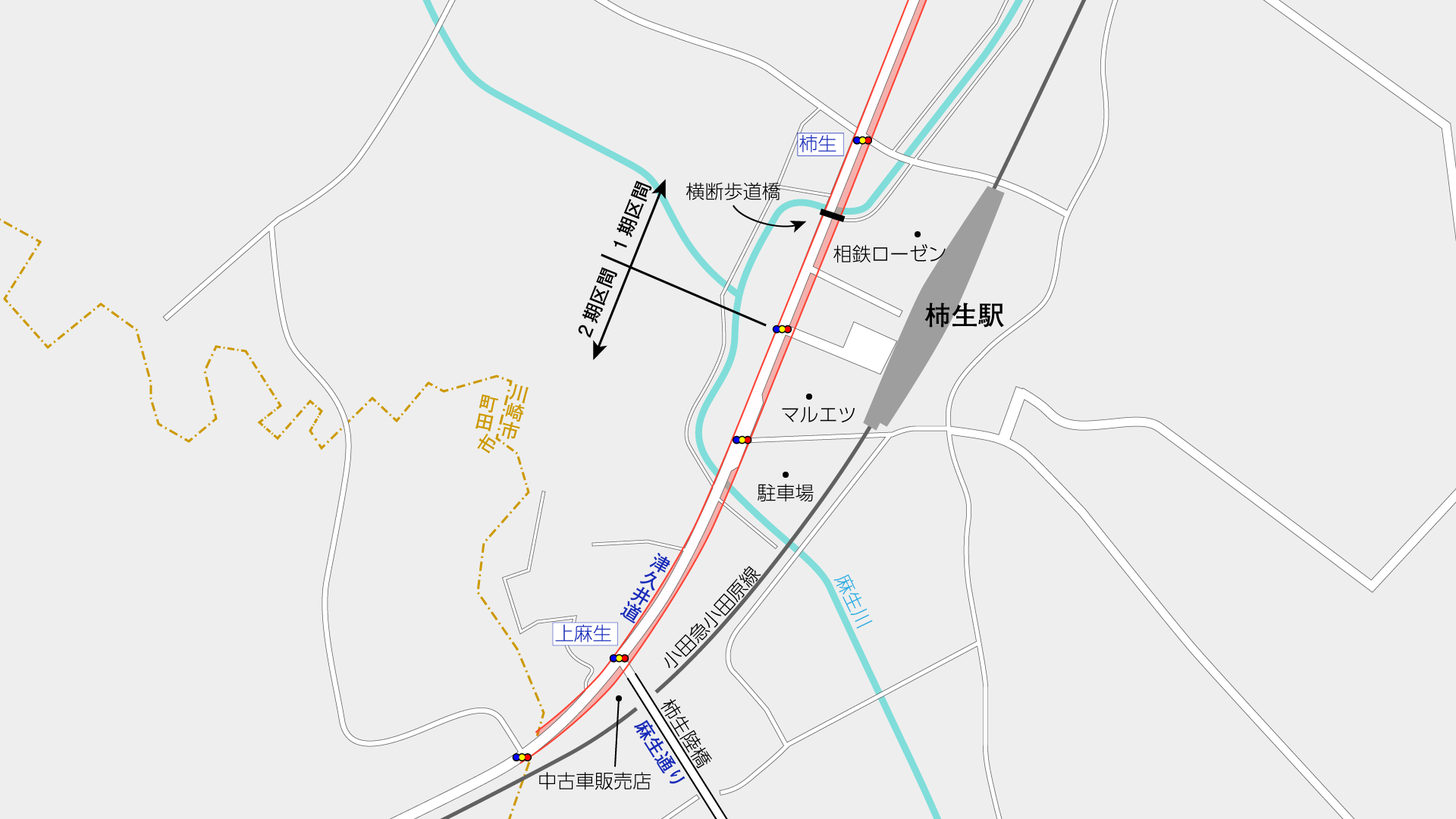 世田谷町田線(上麻生Ⅱ期)と 柿生歩道橋架け替え 進捗状況2020.1_a0332275_22355466.png