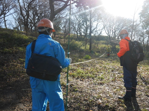 見通し調査と植栽木の成長量調査実施1・19六国見山手入れ_c0014967_15411981.jpg