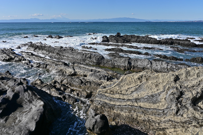 水彩画「荒崎海岸」 荒崎海岸弁天島付近