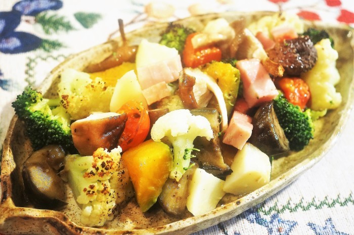 ■副菜【寒いときはホットサラダがいいね♥^^】これならお野菜が幾らでも食べられちゃいます♪_b0033423_20191179.jpg