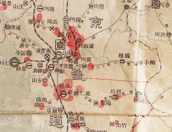 朝鮮在留内地人/東洋拓殖株式会社所有地分布図 百五十万分之一 大正2年