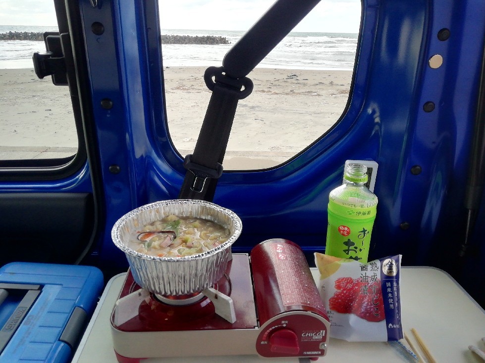 ホンダn Van車中飯 秋田のタカさん旅日記