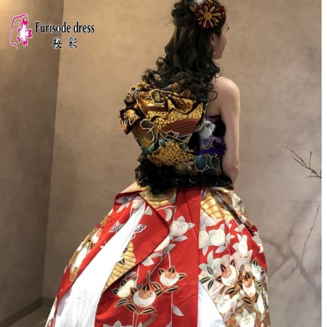 成人式での振袖ドレスのお嬢様 山口下関市の着付け教室 出張着付け はまゆうスタイル 成人式での振袖ドレスのお嬢様 山口下関市の着付け教室 出張着付け はまゆうスタイル