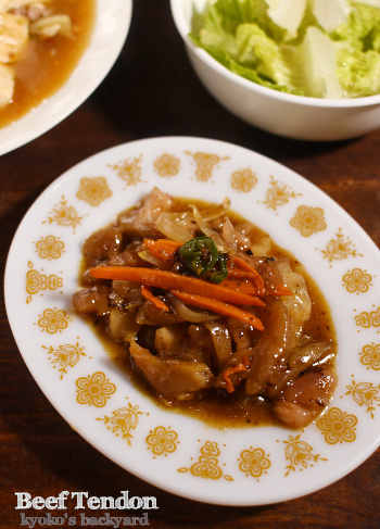 オット作の牛すじ煮込み炒めが主役の中華な食卓_b0253205_03445322.jpg