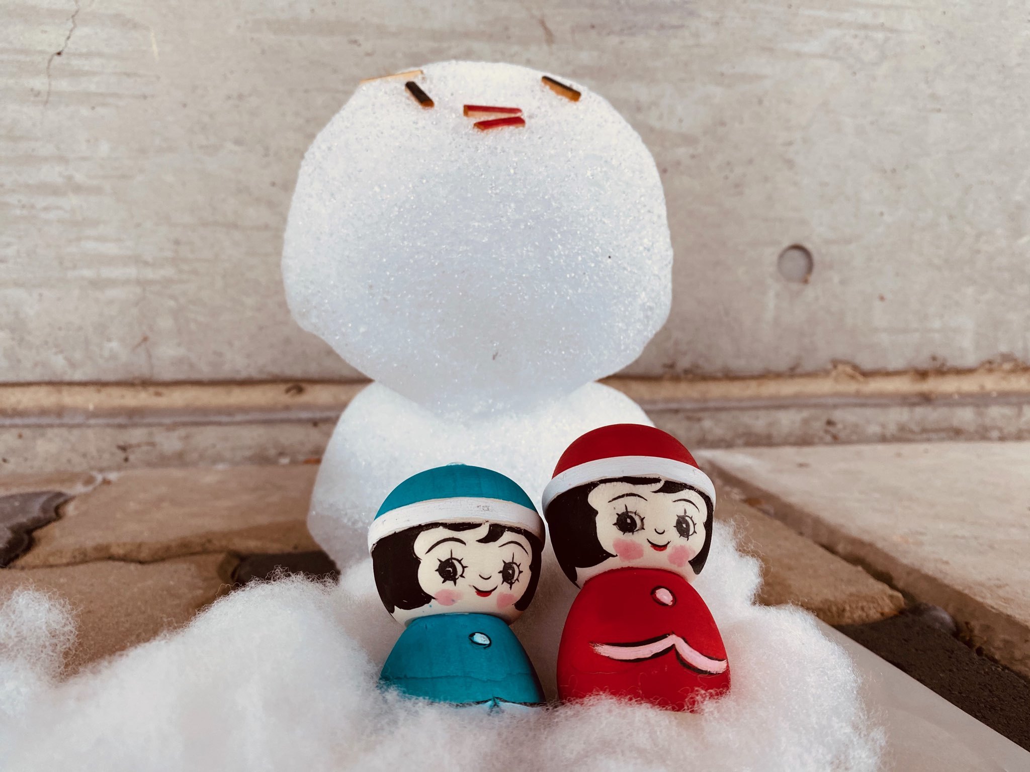 2月1日 ゆきだるまのにちじょう こけし絵日記 津軽こけし館で出来るコト 2月1日 ゆきだるまのにちじょう こけし絵日記 津軽こけし館で出来るコト