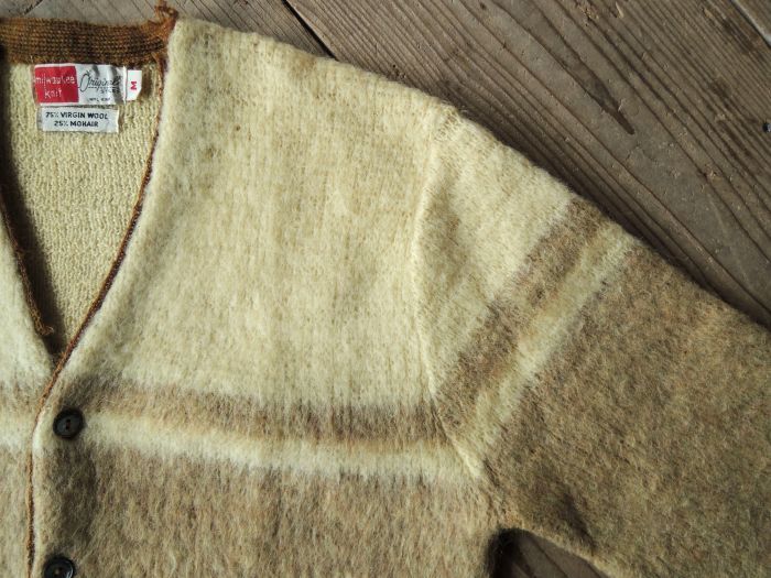 60S MILWAUKEE KNIT MOHAIR CARDIGAN JUNK--RECOMMEND 60S MILWAUKEE KNIT MOHAIR CARDIGAN JUNK--RECOMMEND