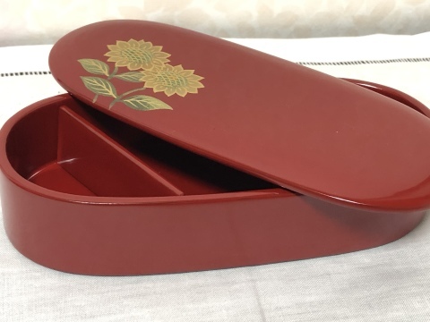 秋田「川連漆器」(かわつらしっき)朱塗一段小判型弁当箱3個セット 秋田「川連漆器」(かわつらしっき)朱塗一段小判型弁当箱3個セット