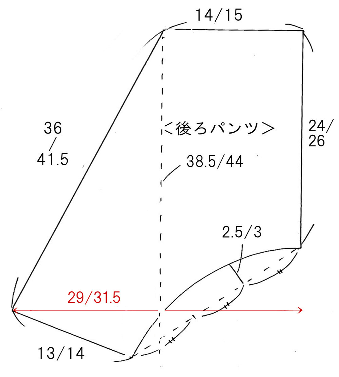 殿堂 タイパンツ 型紙 パターン タイパンツ 型紙 パターン
