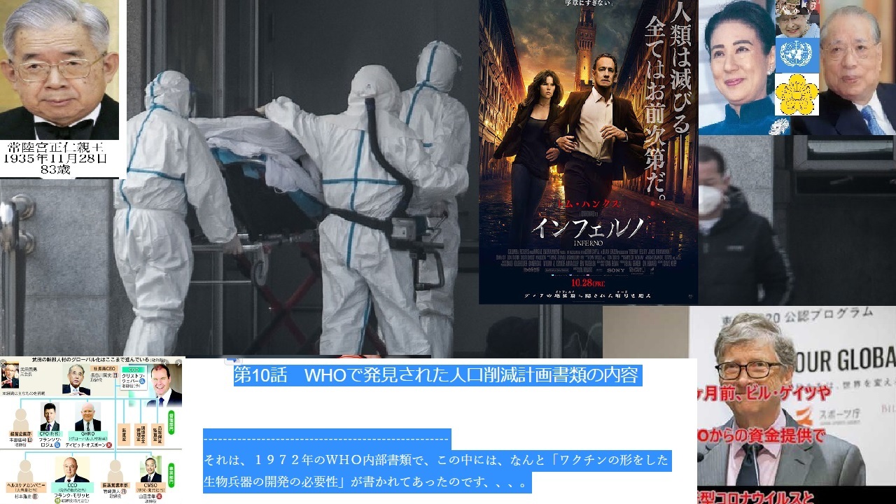 【超ド級】コロナの目標はグレートリセット!コロナ詐欺でWHOらを訴え!コロナ用ワクチンは遺伝子組み換え人間F1種化!国連WHOは企業!トランプがばらすコロナの真相!天皇ディープステートも国連に協_e0069900_14321440.jpg