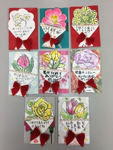 花水木絵手紙 絵手紙バレンタインカード Nonkoの絵手紙便り