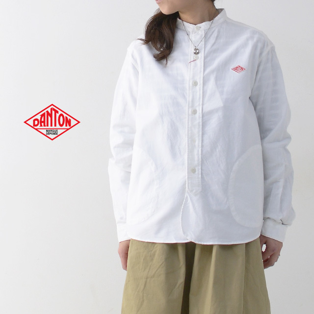 DANTON [ダントン] W\'s L/S OXFORD NO COLLAR SHIRTS [JD-3606YOX] ノーカラーシャツ・レディース・女性用・LADY\'S _f0051306_15012954.jpg