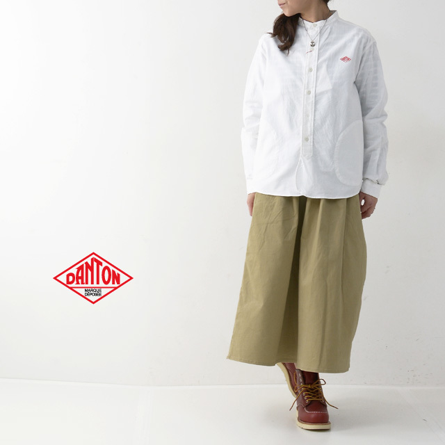 DANTON [ダントン] W\'s L/S OXFORD NO COLLAR SHIRTS [JD-3606YOX] ノーカラーシャツ・レディース・女性用・LADY\'S _f0051306_15013009.jpg