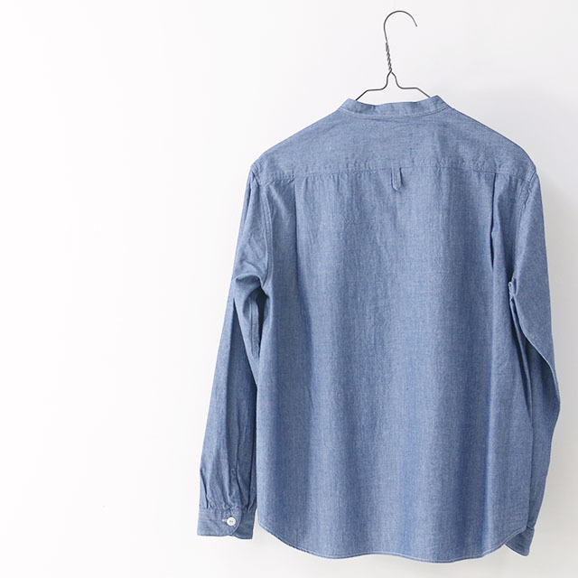 DANTON [ダントン] W\'s L/S CHAMBRAY NO COLLAR SHIRTS [JD-3606COC] ノーカラーシャツ・シャンブレーシャツ・長袖シャツ・レディース・LADY\'S _f0051306_15141417.jpg