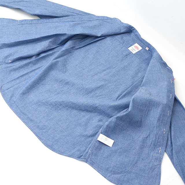 ダントン　ノーカラーシャツ DANTON/ダントン】ビッグシルエット バンドカラーシャツ #JD