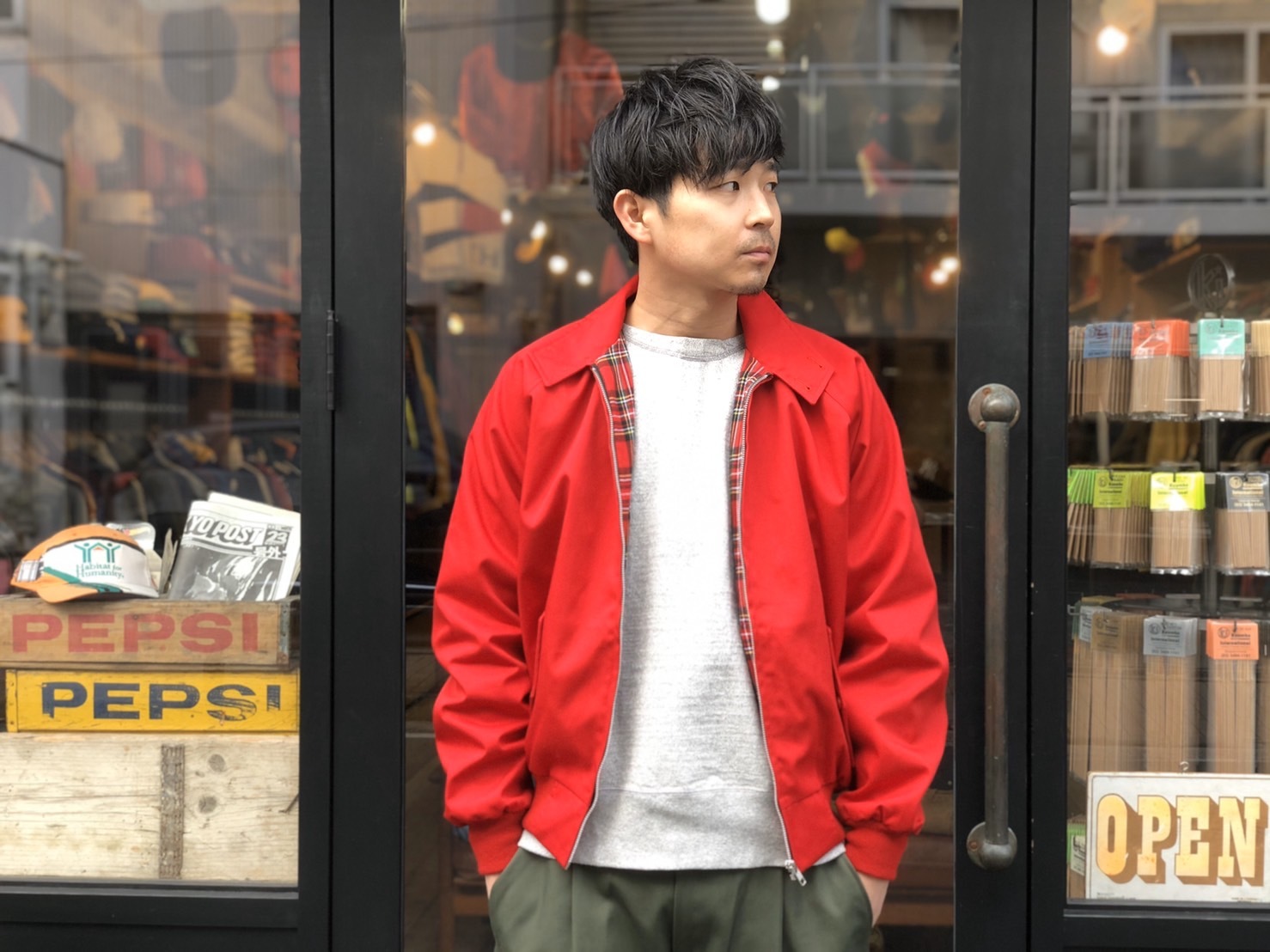 新品 H.F and WEAVER リネンハリントンジャケット L 英国製 世界的なブランドの生産を行うファクトリーによるウェア☆H