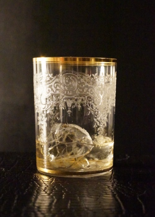 Baccarat Medicis Gold rim Tumbler_c0108595_23182839.jpeg