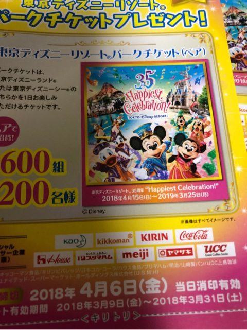 ディズニー懸賞 ６００組10名様に当たる 東京ディズニーリゾートパークチケット 東京ディズニーリポート