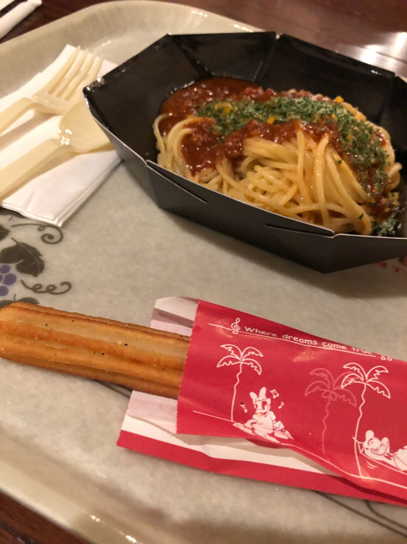 食レポ クリーミースパゲッティミートソース ポテトチュロス 東京ディズニーリポート 食レポ クリーミースパゲッティミートソース ポテトチュロス 東京ディズニーリポート