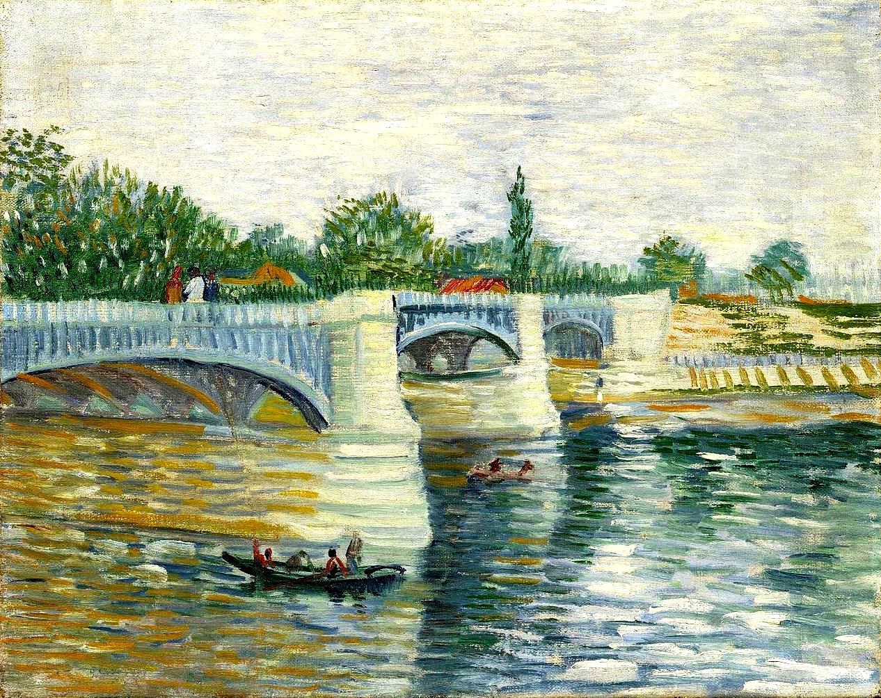 【送料無料】 絵画 油絵「 セーヌ河畔」真筆 セーヌ河畔」版画 ”Riverside of Seine” Print on Paper | ARTE