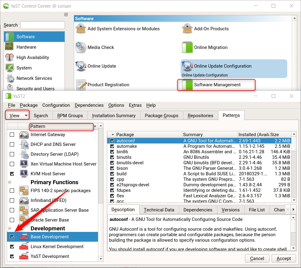 SUSE Linux15(SLE/openSUSE) 開発環境をインストール_a0056607_15555033.png