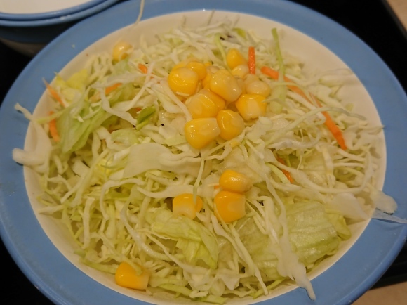 2/11 選べる小鉢の玉子かけごはんミニ牛皿ライスミニ & 生野菜サラダ¥370 @松屋_b0042308_06401568.jpg