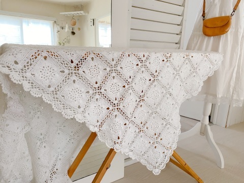 White＊レース編みのエレクトーンカバー完成です* : Natural style*