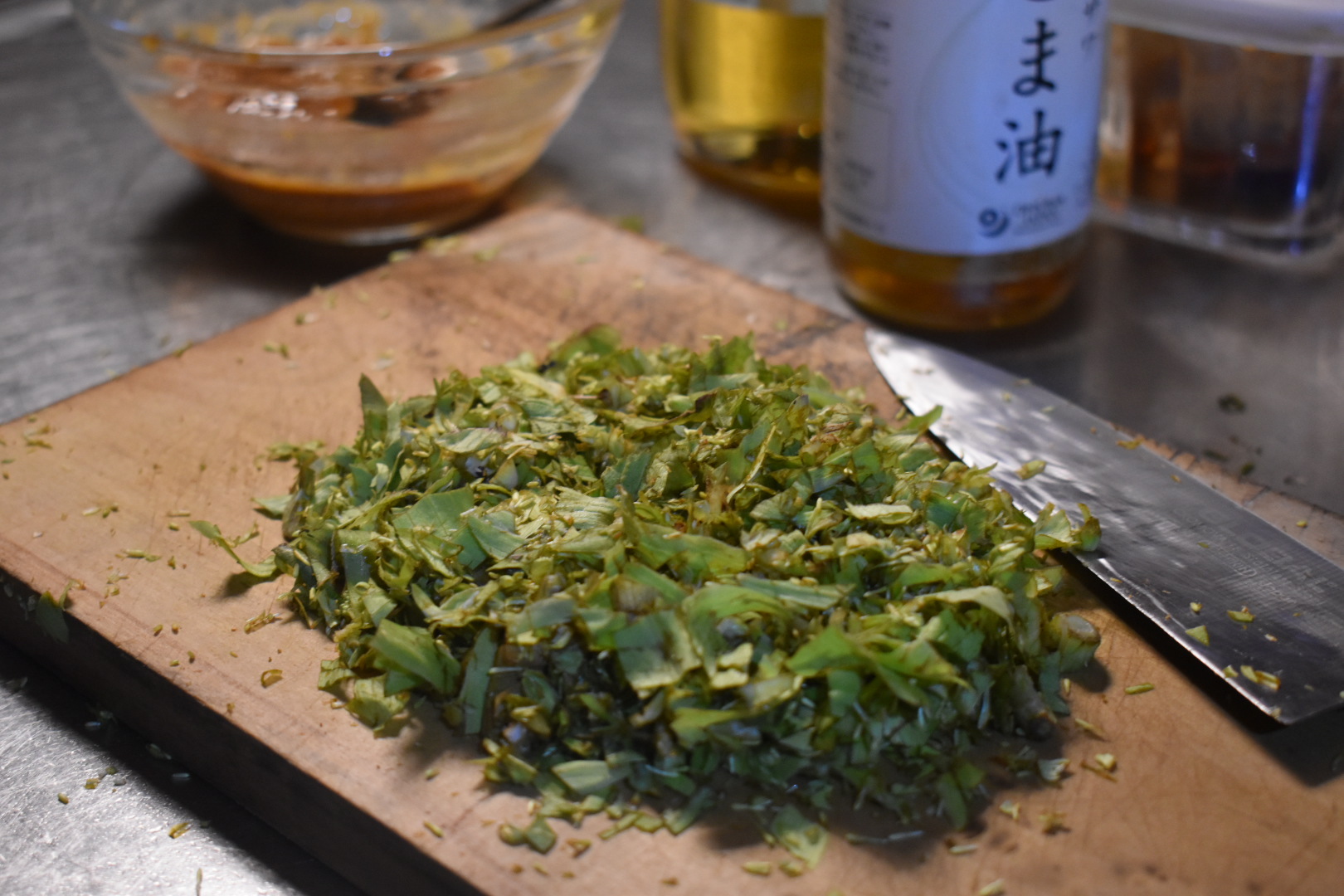 紀元節の夜、蕗味噌を作る。_d0087595_20001345.jpeg