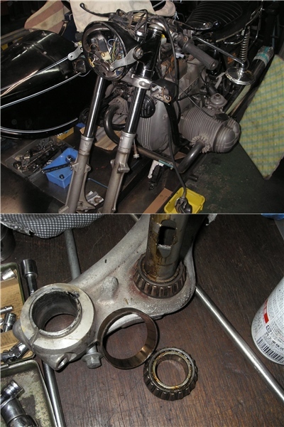 BMW R90/6+バイワーゲン サイドブレーキとアールズフォーク_e0218639_10254333.jpg