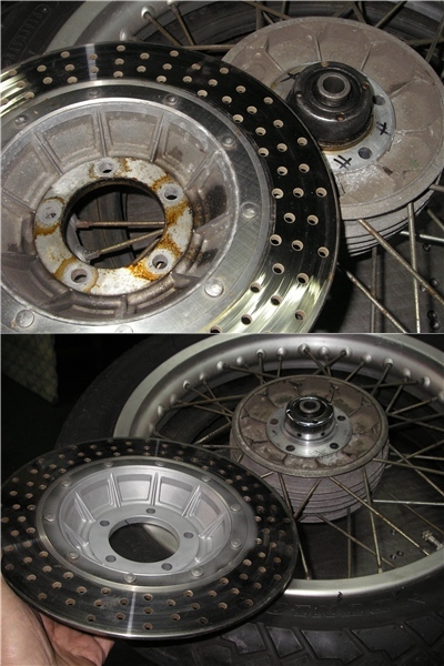 BMW R90/6+バイワーゲン サイドブレーキとアールズフォーク_e0218639_10263753.jpg
