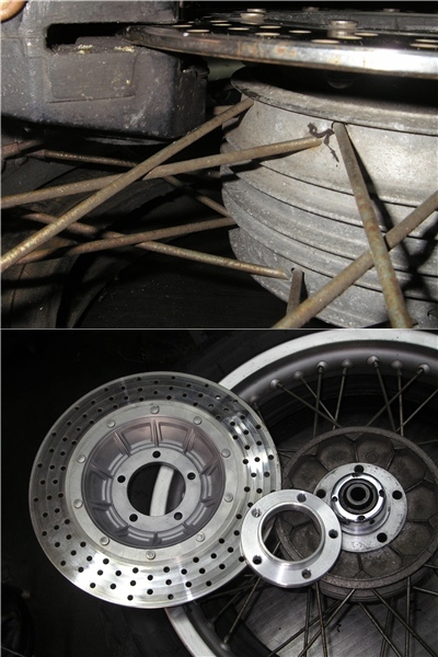 BMW R90/6+バイワーゲン サイドブレーキとアールズフォーク_e0218639_10272709.jpg