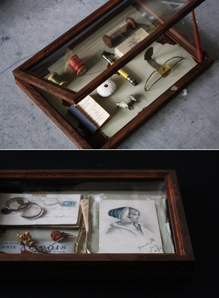 雑貨付き！アンティーク風ショーケース 作家様ハンドメイド 雑貨付き！アンティーク風ショーケース 作家様ハンドメイド