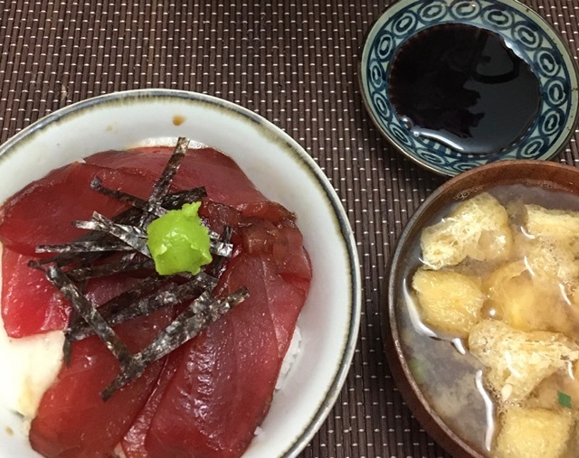 とろろ芋を頂いたので山かけ丼_e0350971_11322749.jpg
