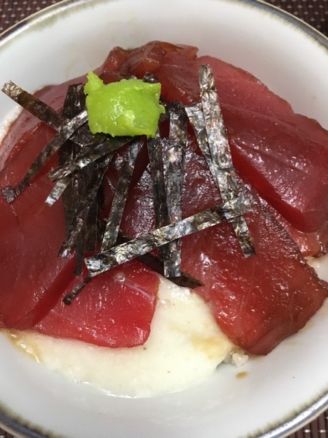 とろろ芋を頂いたので山かけ丼_e0350971_11375502.jpg