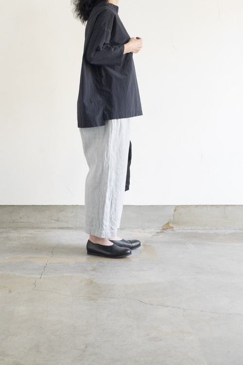 ゴーシュ リネンコットンスラブ カーブワイドパンツ : un.regard.moderne
