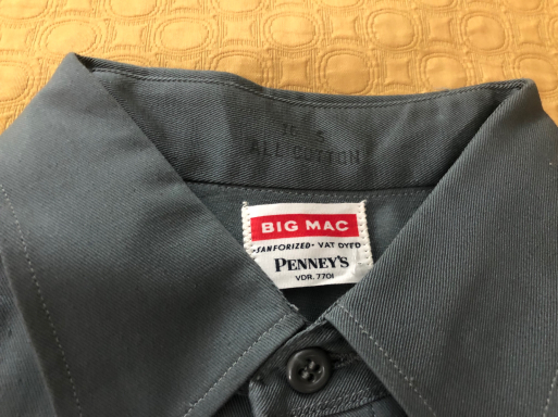 アメリカ仕入れ情報#4 60s Deadstock デッドストック ビンテージ マチ付き BIGMAC ワークシャツ_c0144020_11512264.jpg