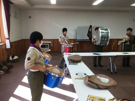 【ボーイ隊】 2月度隊集会「技能訓練 マーチングドラムとスカウトソング」_c0221521_17361351.jpg