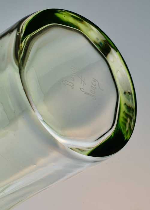 DAUM NANCY 金縁 LIME GREEN TUMBLER_c0108595_23413686.jpeg