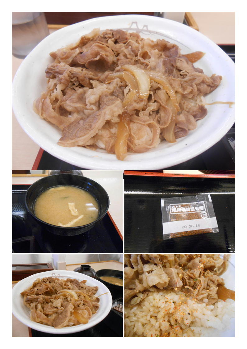 越谷で仕事、昼食時間が30分しかなかつたが、外に出てみた。松屋で「牛丼頭大盛り」。_f0388041_22502465.jpg
