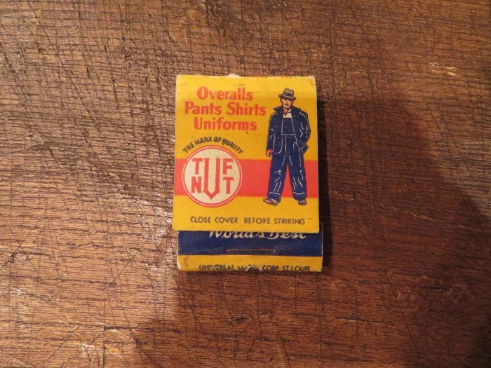 Vintage TUF NUT Advertising Matchbook Cover_e0187362_11244983.jpg