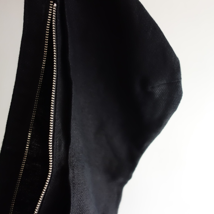 5月の製作 / black heavylinen apron bag_e0130546_16503078.jpg