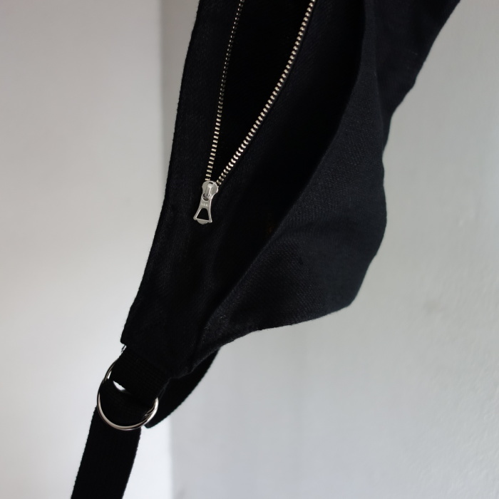 5月の製作 / black heavylinen apron bag_e0130546_16504463.jpg