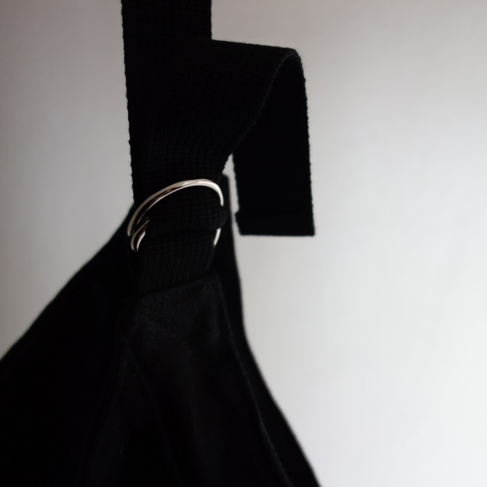 5月の製作 / black heavylinen apron bag_e0130546_16512797.jpg