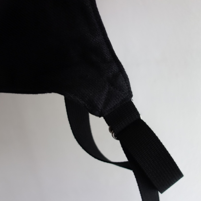 5月の製作 / black heavylinen apron bag_e0130546_16514182.jpg